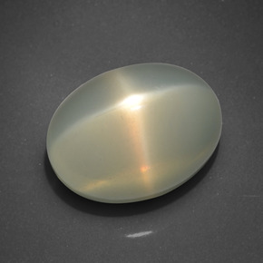Piedra de luna estrella crema natural de 17,37 ct, corte óvalo, translúcido