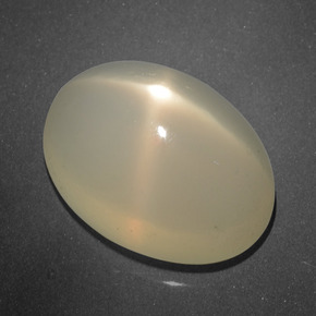 Piedra de luna estrella crema natural de 15,60 ct, corte óvalo, translúcido