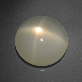 Piedra de luna estrella crema natural de 16,68 ct, corte redondo, translúcido
