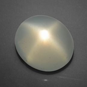 Piedra de luna estrella crema natural de 16,52 ct, corte óvalo, translúcido