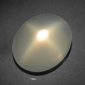 Piedra de luna estrella crema natural de 21,08 ct, corte óvalo, translúcido