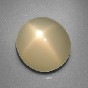 Piedra de luna estrella crema natural de 9,20 ct, corte óvalo, translúcido