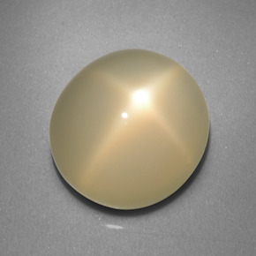 Piedra de luna estrella crema natural de 9,20 ct, corte óvalo, translúcido