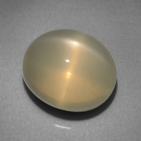 Piedra de luna estrella crema natural de 10,31 ct, corte óvalo, translúcido