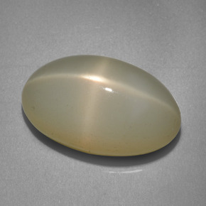 Piedra de luna estrella crema natural de 12,06 ct, corte óvalo, translúcido