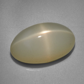 Piedra de luna estrella crema natural de 12,06 ct, corte óvalo, translúcido