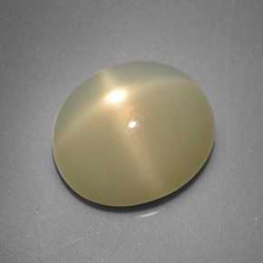 Piedra de luna estrella crema natural de 8,67 ct, corte óvalo, translúcido
