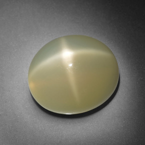 Piedra de luna estrella crema natural de 13,24 ct, corte óvalo, translúcido