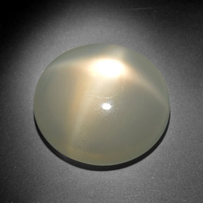 Piedra de luna estrella crema natural de 18,46 ct, corte óvalo, translúcido