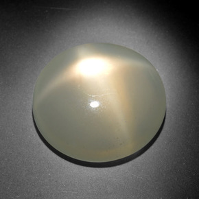 Piedra de luna estrella crema natural de 18,46 ct, corte óvalo, translúcido