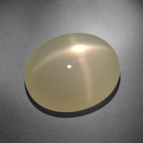Piedra de luna estrella crema natural de 20,88 ct, corte óvalo, translúcido