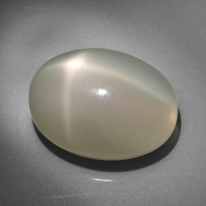 Piedra de luna estrella crema natural de 23,34 ct, corte óvalo, translúcido