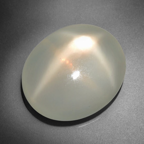 Piedra de luna estrella crema natural de 20,82 ct, corte óvalo, translúcido