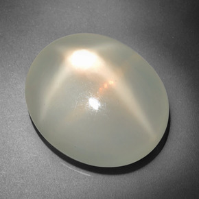 Piedra de luna estrella crema natural de 20,82 ct, corte óvalo, translúcido