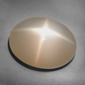 Piedra de luna estrella naranja natural de 25,39 ct, corte óvalo, translúcido