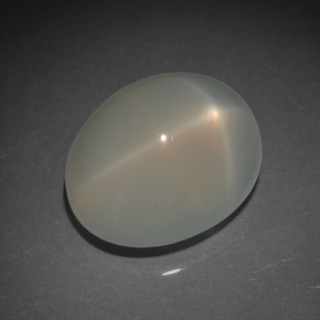 Piedra de luna estrella crema natural de 17,15 ct, corte óvalo, translúcido