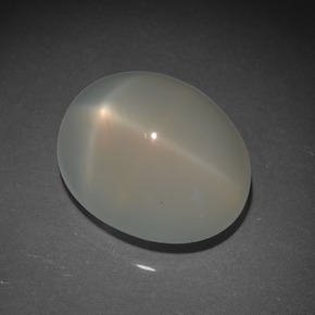Piedra de luna estrella crema natural de 17,15 ct, corte óvalo, translúcido