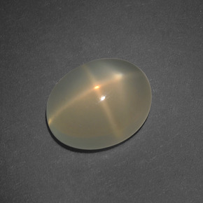 Piedra de luna estrella crema natural de 4,88 ct, corte óvalo, translúcido