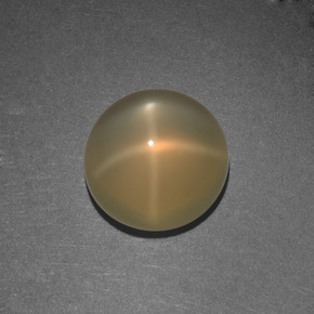 Piedra de luna estrella naranja natural de 4,42 ct, corte redondo, translúcido