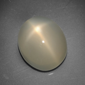 Piedra de luna estrella crema natural de 5,90 ct, corte óvalo, translúcido