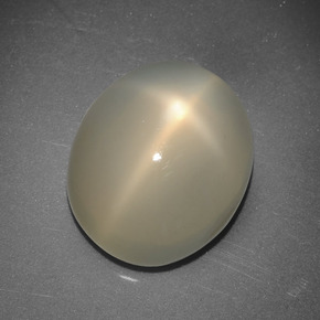 Piedra de luna estrella crema natural de 5,90 ct, corte óvalo, translúcido