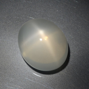 Piedra lunar estrella Blanco leche natural de 6.00 ct, Corte Óvalo, Translúcido