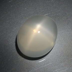 Piedra lunar estrella Blanco leche natural de 6.00 ct, Corte Óvalo, Translúcido