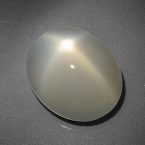 Piedra de luna estrella crema natural de 6,58 ct, corte óvalo, translúcido