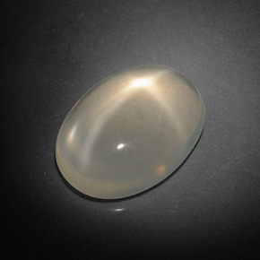 Piedra de luna estrella crema natural de 8,17 ct, corte óvalo, transparente
