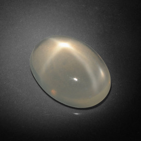 Piedra de luna estrella crema natural de 8,17 ct, corte óvalo, transparente