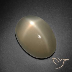 Piedra de luna estrella naranja natural de 7,41 ct, corte óvalo, translúcido