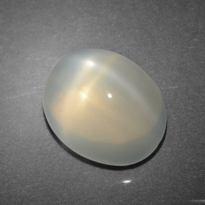 Piedra de luna estrella crema natural de 4,02 ct, corte óvalo, translúcido