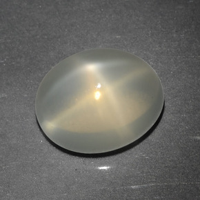 Piedra de luna estrella crema natural de 3,76 ct, corte óvalo, translúcido