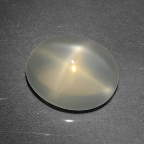 Piedra de luna estrella crema natural de 3,76 ct, corte óvalo, translúcido
