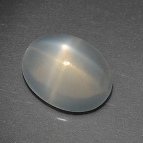 Piedra de luna estrella blanco natural de 2,55 ct, corte óvalo, translúcido