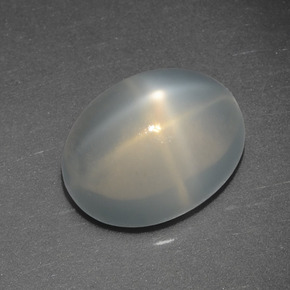 Piedra de luna estrella blanco natural de 2,55 ct, corte óvalo, translúcido