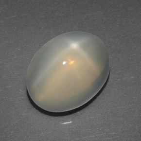 Piedra de luna estrella crema natural de 2,72 ct, corte óvalo, translúcido