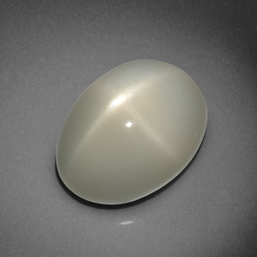 Piedra de luna estrella crema natural de 10,16 ct, corte óvalo, translúcido