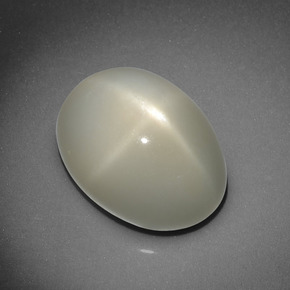 Piedra de luna estrella crema natural de 10,16 ct, corte óvalo, translúcido