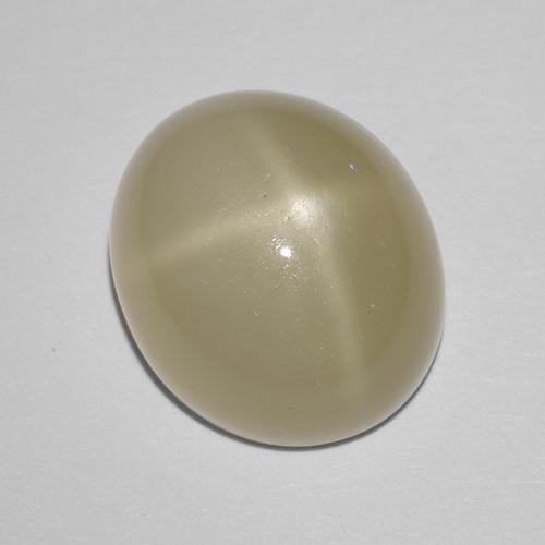 Piedra de luna estrella amarillo natural de 10,43 ct, corte óvalo, translúcido