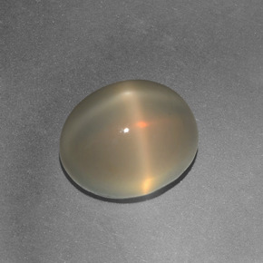 Piedra de luna estrella crema natural de 4,97 ct, corte óvalo, translúcido