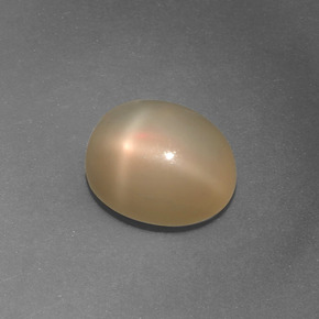 Piedra de luna estrella naranja natural de 4,36 ct, corte óvalo, translúcido