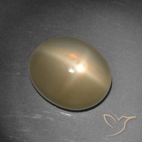 Piedra lunar estrella Naranja oscuro medio natural de 5.65 ct, Ovalada, Translúcido
