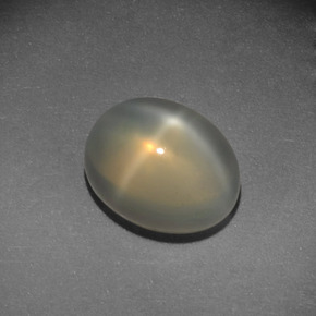 Piedra de luna estrella crema natural de 3,54 ct, corte óvalo, translúcido