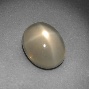 Piedra de luna estrella crema natural de 2,72 ct, corte óvalo, translúcido