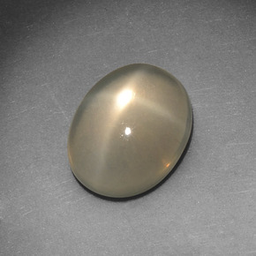 Piedra de luna estrella crema natural de 2,72 ct, corte óvalo, translúcido