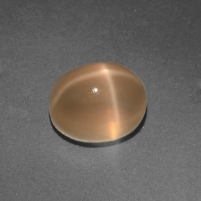 Piedra de luna estrella crema natural de 3,33 ct, corte óvalo, translúcido