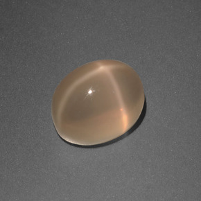 Piedra de luna estrella crema natural de 3,26 ct, corte óvalo, translúcido