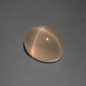 Piedra de luna estrella crema natural de 3,26 ct, corte óvalo, translúcido