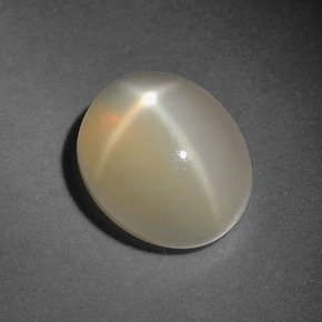 Piedra de luna estrella crema natural de 5,03 ct, corte óvalo, translúcido